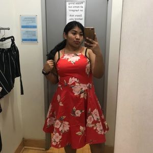 Charlotte Russe red halter dress